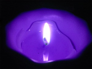 Photograph of a purple commemorative candle. Marking Holocaust Memorial Day 2016.Copyright: freeimages .com / Rick Hoppe.